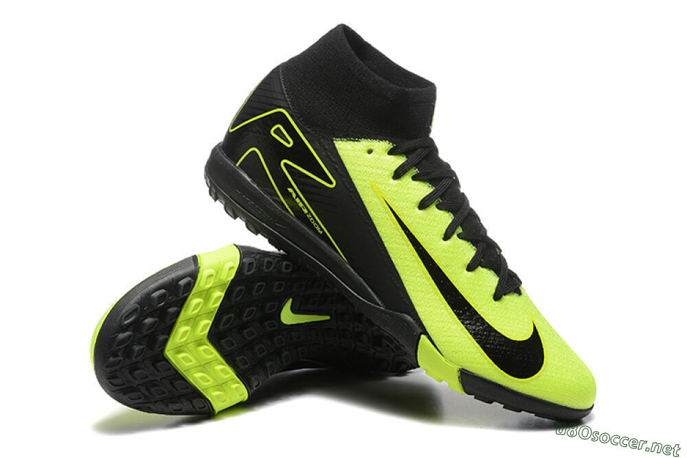 Men's Nike Air Zoom Mercurial Superfly 10 Elite TF Football Shoes - Yellow/Black 4