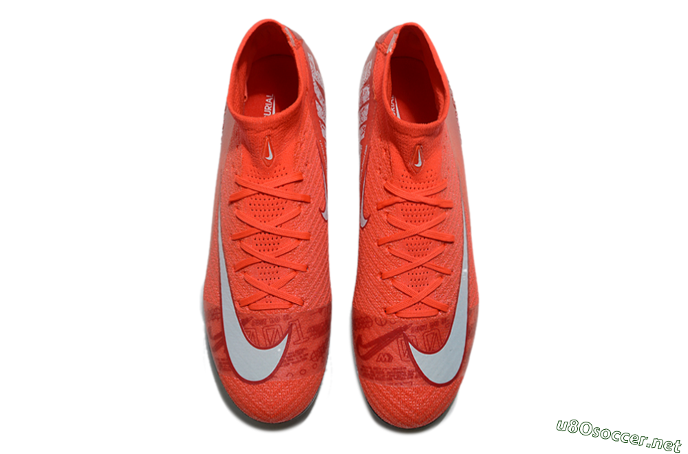 Unisex Nike Air Zoom Mercurial Superfly 10 Elite FG Football Boots - Red/White 4