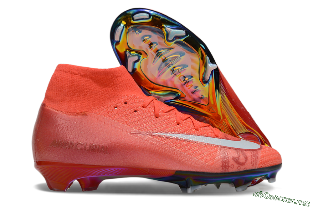 Unisex Nike Air Zoom Mercurial Superfly 10 Elite FG Football Boots - Red/White 2