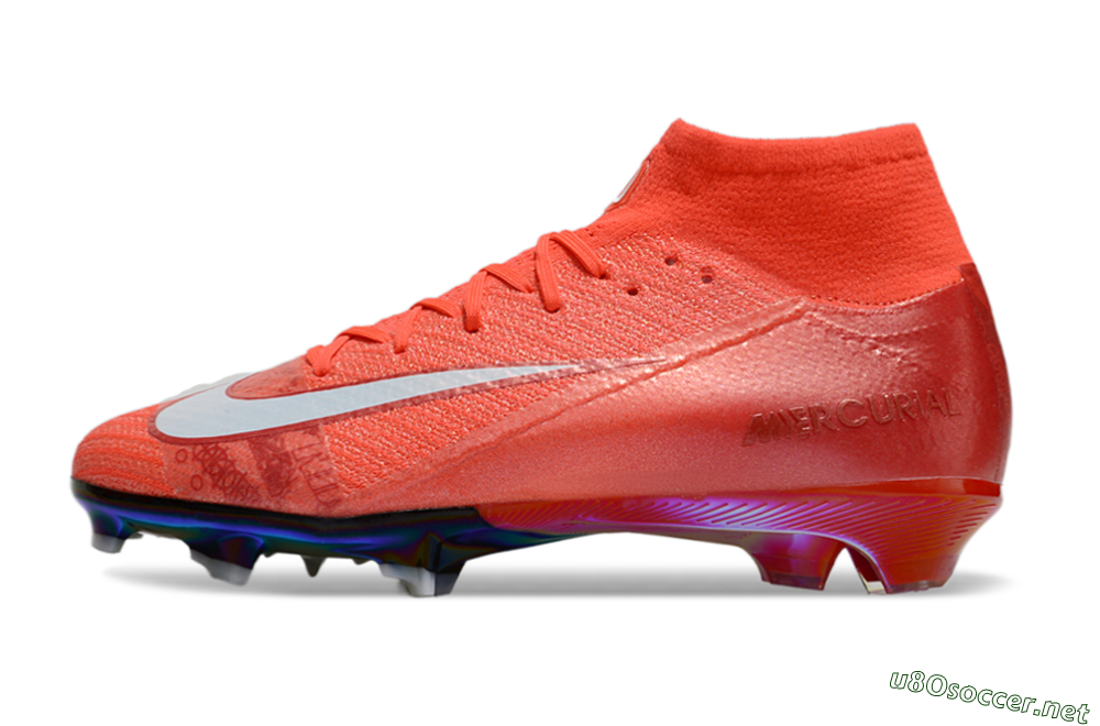 Unisex Nike Air Zoom Mercurial Superfly 10 Elite FG Football Boots - Red/White 0