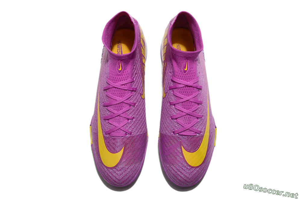 Unisex Nike Air Zoom Mercurial Superfly 10 Elite TF Football Shoes - Purple/Yellow/White 4