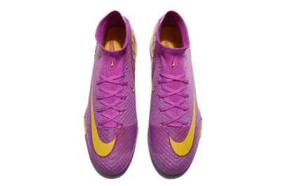 Unisex Nike Air Zoom Mercurial Superfly 10 Elite TF Football Shoes - Purple/Yellow/White