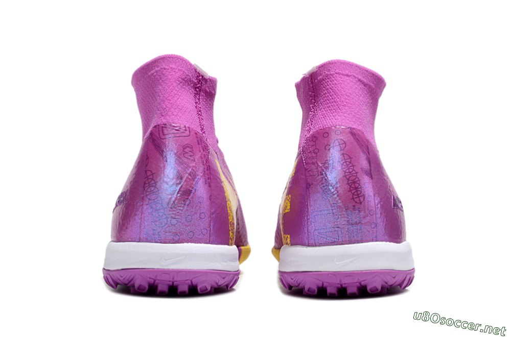 Unisex Nike Air Zoom Mercurial Superfly 10 Elite TF Football Shoes - Purple/Yellow/White 5