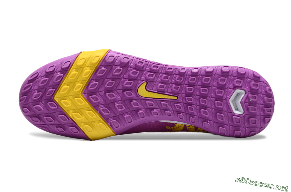 Unisex Nike Air Zoom Mercurial Superfly 10 Elite TF Football Shoes - Purple/Yellow/White 6