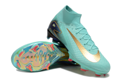 Unisex Nike Air Zoom Mercurial Superfly 10 Elite FG Football Boots - Jade/Gold/Blue