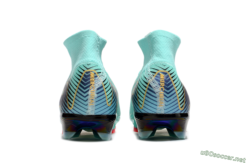 Unisex Nike Air Zoom Mercurial Superfly 10 Elite FG Football Boots - Jade/Gold/Blue 5