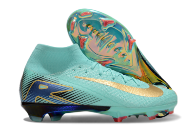 Unisex Nike Air Zoom Mercurial Superfly 10 Elite FG Football Boots - Jade/Gold/Blue
