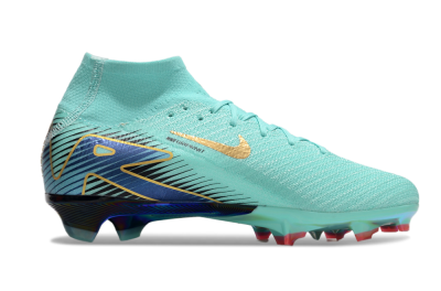 Unisex Nike Air Zoom Mercurial Superfly 10 Elite FG Football Boots - Jade/Gold/Blue