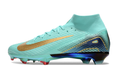 Unisex Nike Air Zoom Mercurial Superfly 10 Elite FG Football Boots - Jade/Gold/Blue