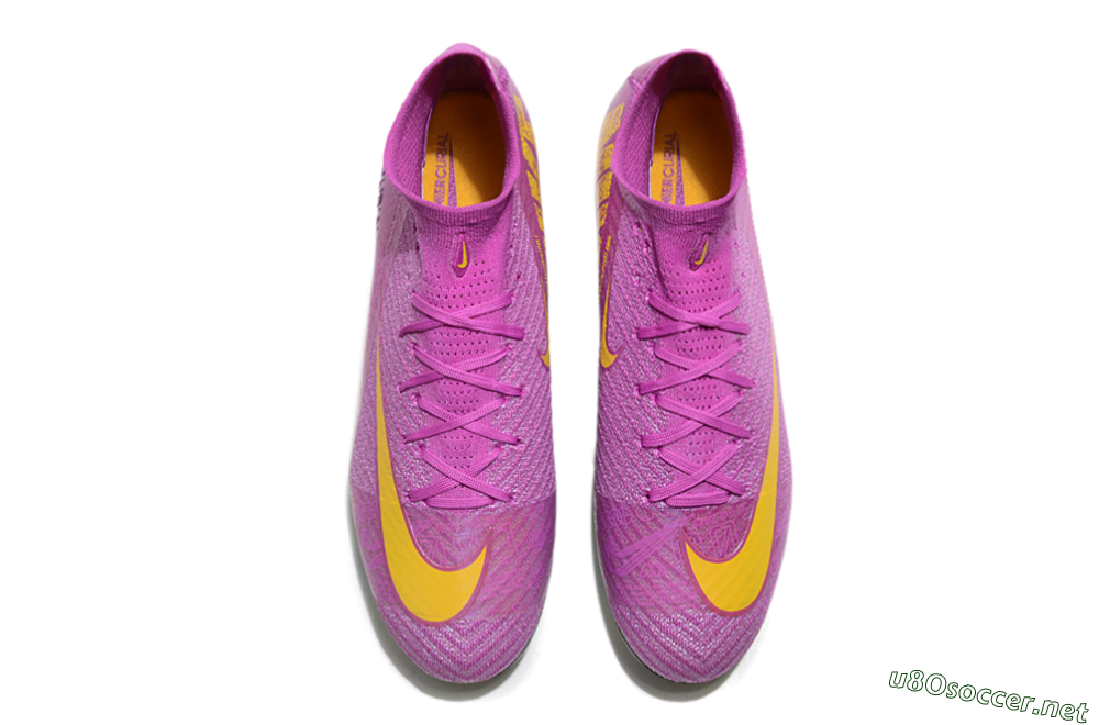 Unisex Nike Air Zoom Mercurial Superfly 10 Elite FG Football Boots - Purple/Yellow/Gold 4