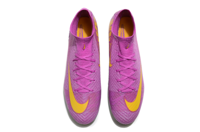Unisex Nike Air Zoom Mercurial Superfly 10 Elite FG Football Boots - Purple/Yellow/Gold