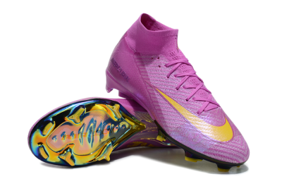 Unisex Nike Air Zoom Mercurial Superfly 10 Elite FG Football Boots - Purple/Yellow/Gold