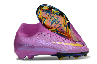 Unisex Nike Air Zoom Mercurial Superfly 10 Elite FG Football Boots - Purple/Yellow/Gold