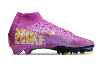 Unisex Nike Air Zoom Mercurial Superfly 10 Elite FG Football Boots - Purple/Yellow/Gold