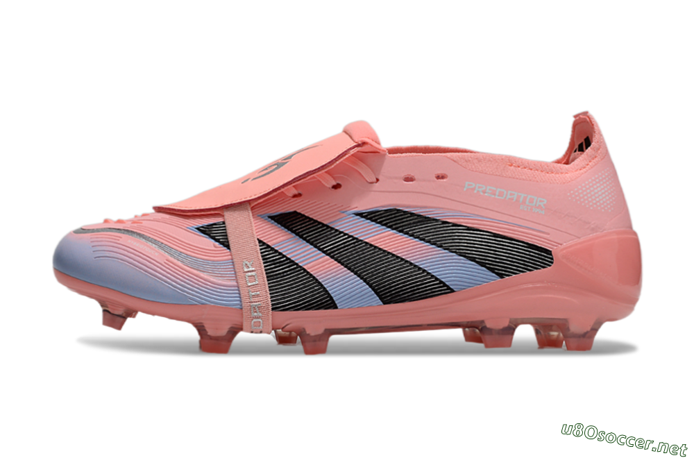 Unisex Adidas Predator Elite 25 Foldover Tongue FG Football Boots - Pink/Blue/Black 0