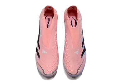 Unisex Adidas Predator Laceless Elite 25 FG Football Boots - Pink/Blue/Black