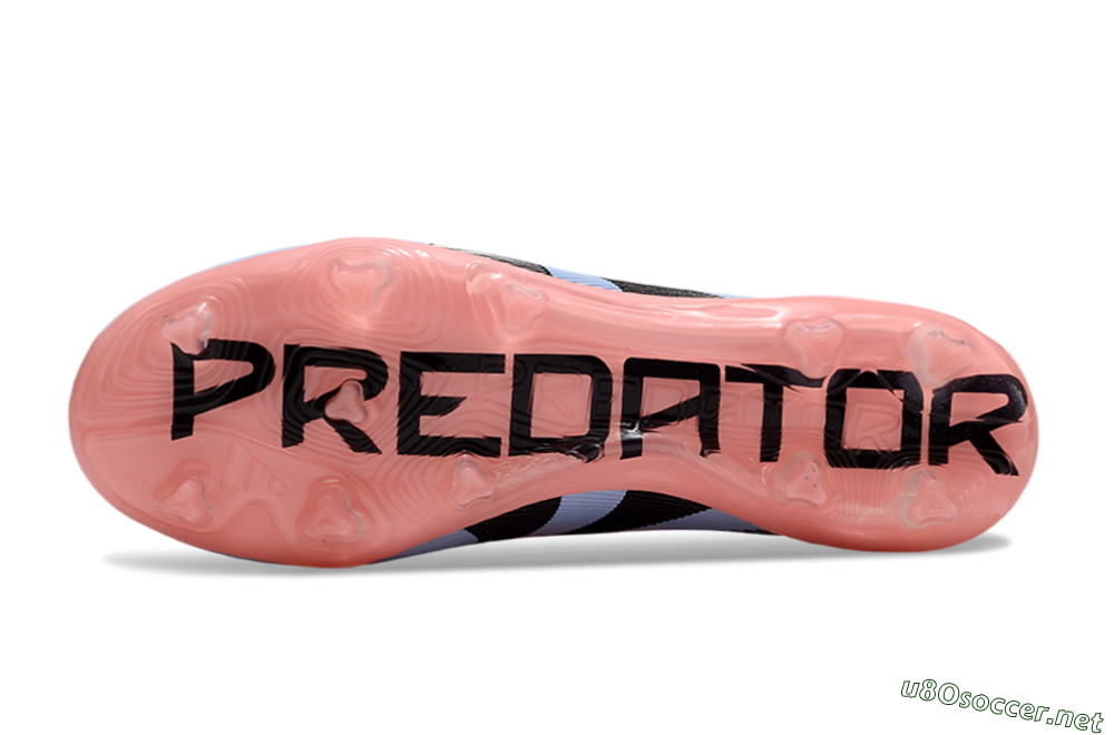 Unisex Adidas Predator Laceless Elite 25 FG Football Boots - Pink/Blue/Black 6