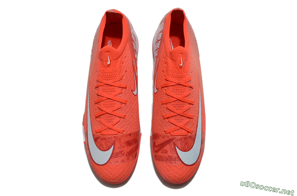 Unisex Nike Air Zoom Mercurial Vapor 16 Elite TF Football Shoes - Red/White 4