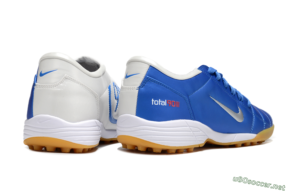 Unisex Nike Total 90 II TF Football Shoes - Blue/White/Brown 6