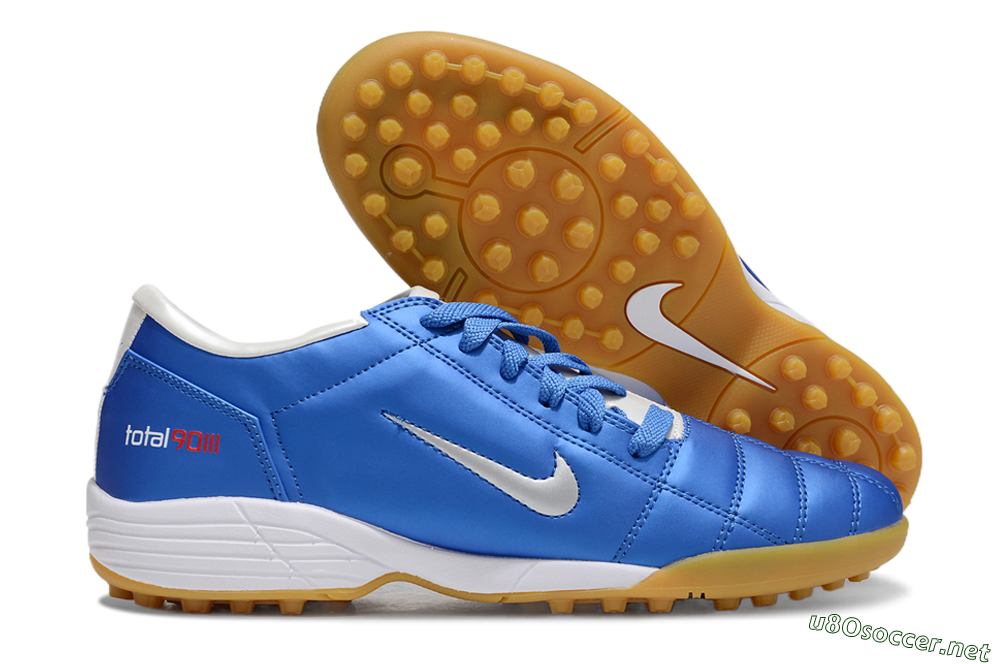 Unisex Nike Total 90 II TF Football Shoes - Blue/White/Brown 2