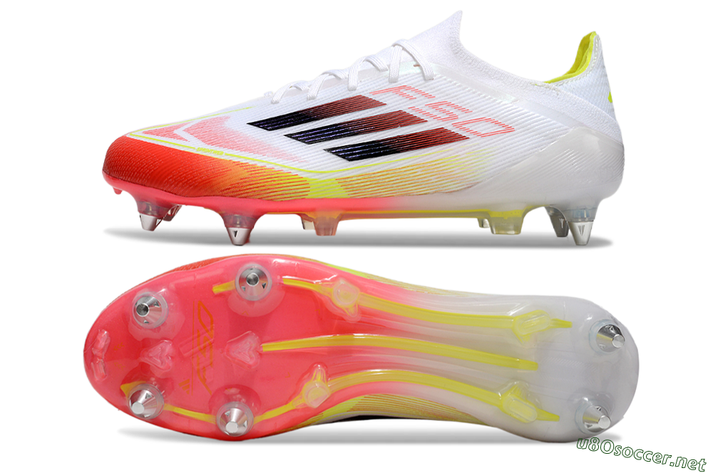 Men's Adidas F50 Elite SG Football Boots - White/Red/Yellow 1
