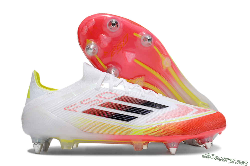 Men's Adidas F50 Elite SG Football Boots - White/Red/Yellow 2