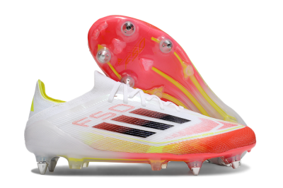 Men's Adidas F50 Elite SG Football Boots - White/Red/Yellow