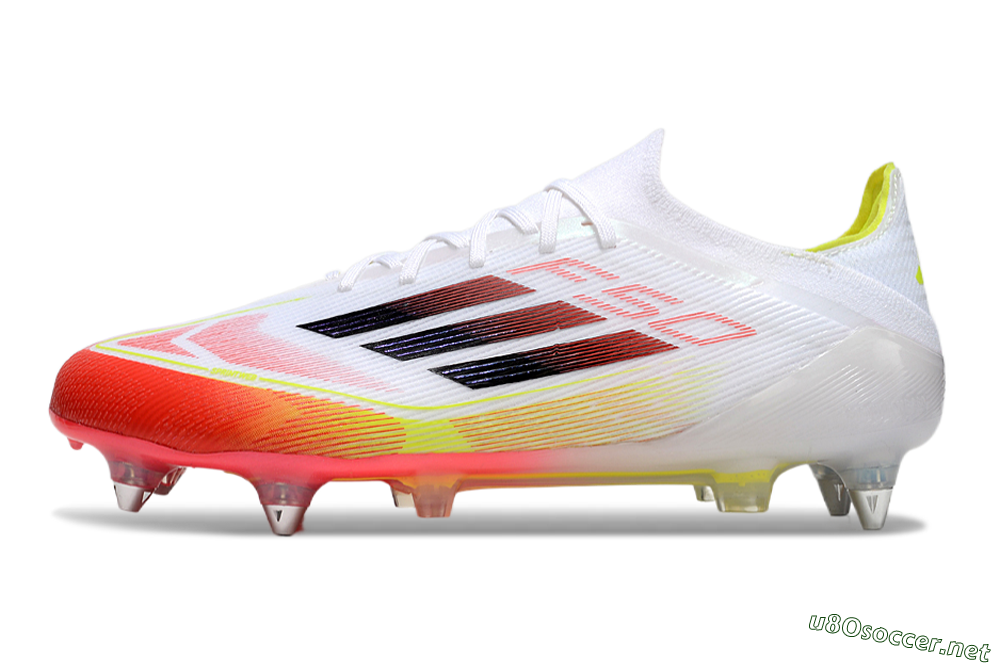 Men's Adidas F50 Elite SG Football Boots - White/Red/Yellow 0