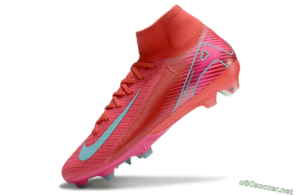 Unisex Nike Air Zoom Mercurial Superfly 10 Elite FG Football Boots - Red/Jade/White 6
