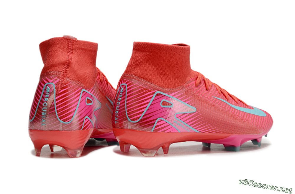 Unisex Nike Air Zoom Mercurial Superfly 10 Elite FG Football Boots - Red/Jade/White 7