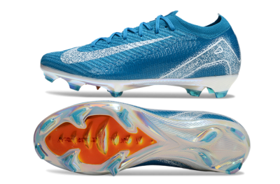 Unisex Nike Air Zoom Mercurial Vapor 16 Elite FG Football Boots - Blue/White/Gold