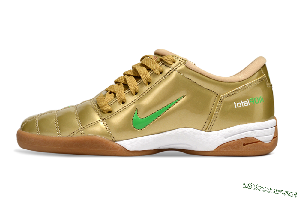 Men's Nike Total 90 II IC Football Shoes - Gold/Green/White 0