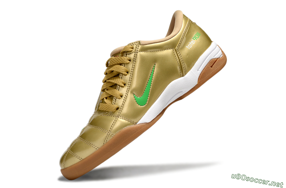 Men's Nike Total 90 II IC Football Shoes - Gold/Green/White 5