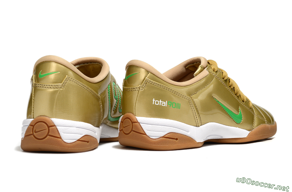 Men's Nike Total 90 II IC Football Shoes - Gold/Green/White 6