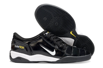 Men's Nike Total 90 II IC Football Shoes - Black/White/Yellow