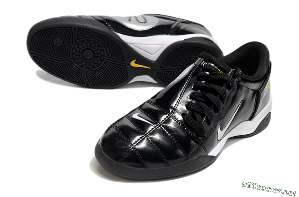 Men's Nike Total 90 II IC Football Shoes - Black/White/Yellow 3