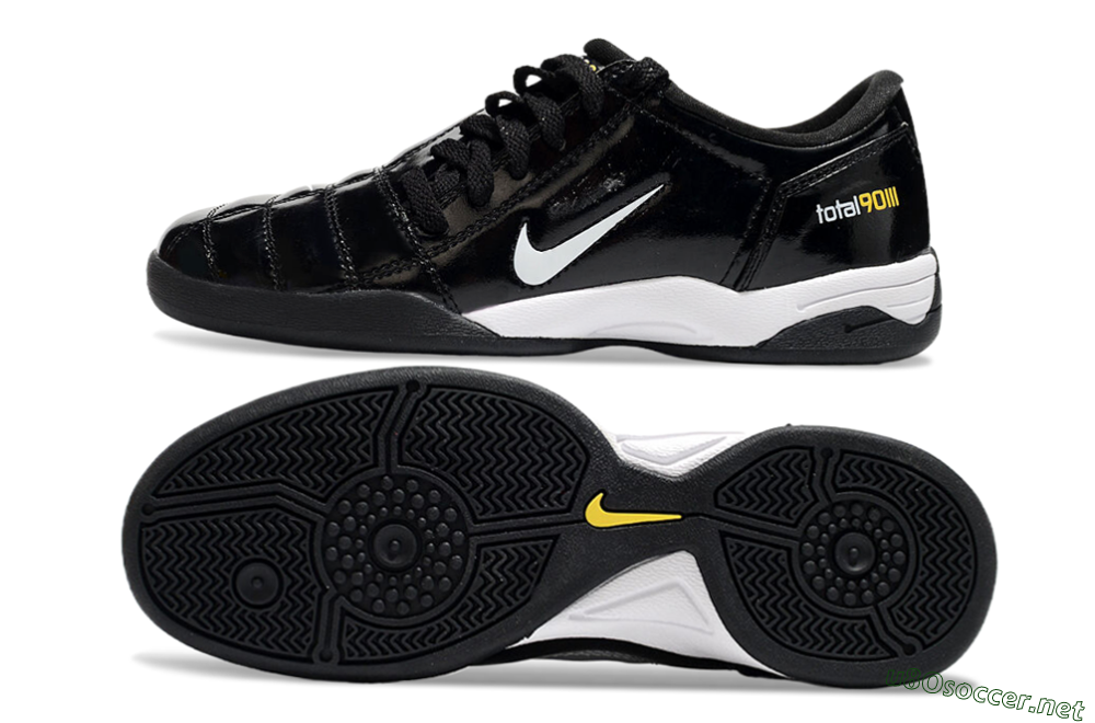 Men's Nike Total 90 II IC Football Shoes - Black/White/Yellow 1