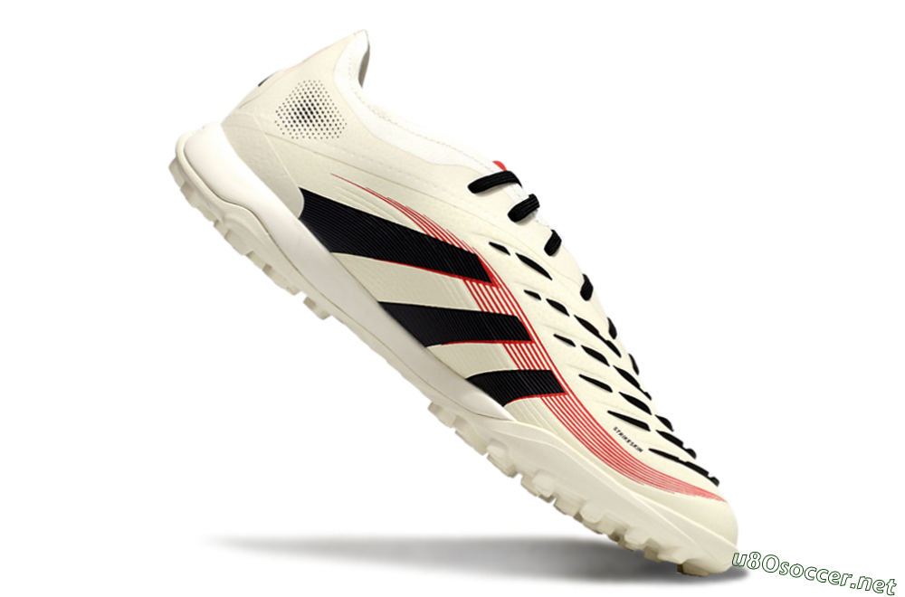 Men's Adidas Predator Elite 25 TF Football Shoes - Beige/Black/Red 4