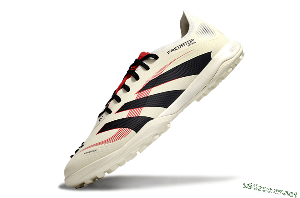 Men's Adidas Predator Elite 25 TF Football Shoes - Beige/Black/Red 5