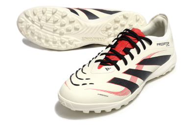 Men's Adidas Predator Elite 25 TF Football Shoes - Beige/Black/Red