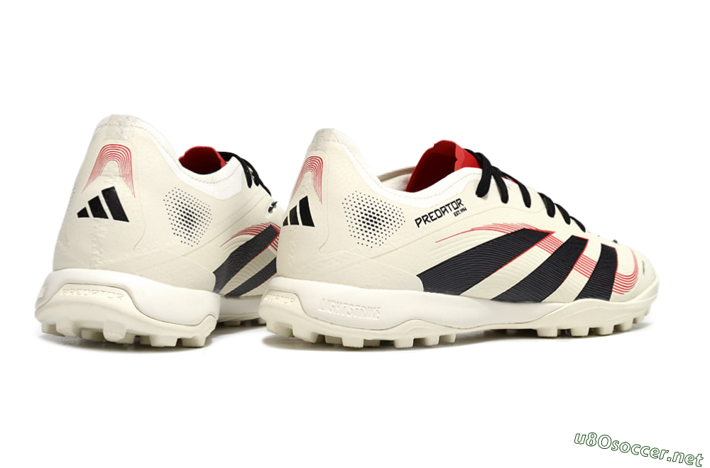 Men's Adidas Predator Elite 25 TF Football Shoes - Beige/Black/Red 6