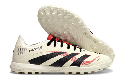 Men's Adidas Predator Elite 25 TF Football Shoes - Beige/Black/Red