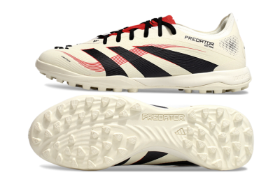Men's Adidas Predator Elite 25 TF Football Shoes - Beige/Black/Red
