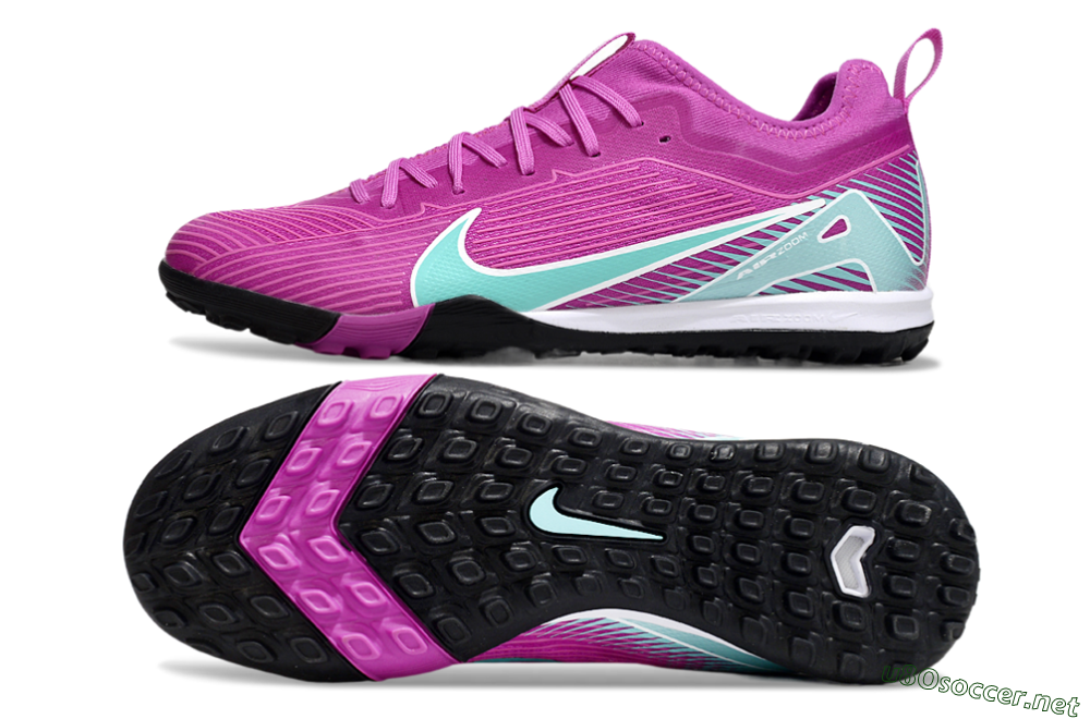 Unisex Nike Air Zoom Mercurial Vapor 16 Pro TF Football Shoes - Purple/Jade/White 1