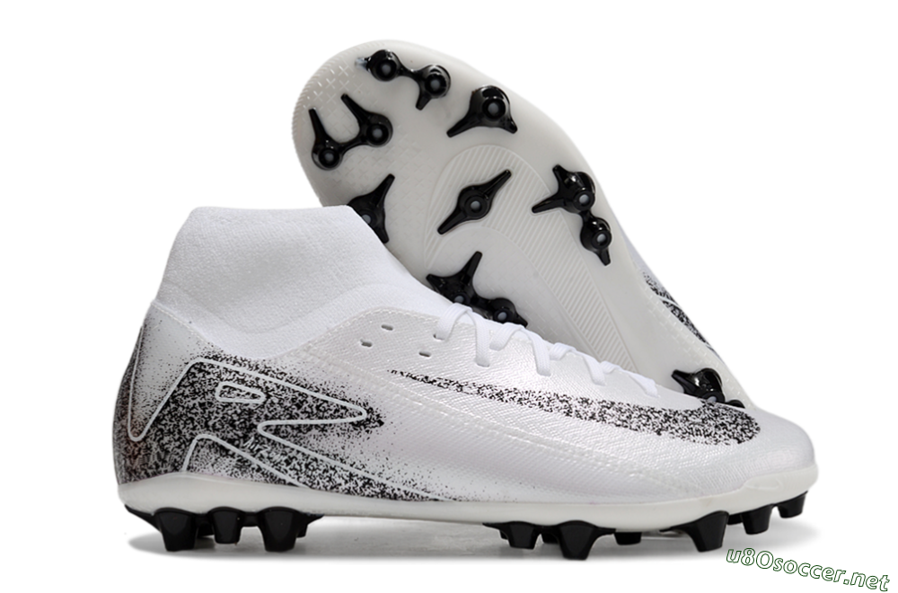 Men's Nike Air Zoom Mercurial Superfly 10 Acadamy AG Football Boots - White/Black 2