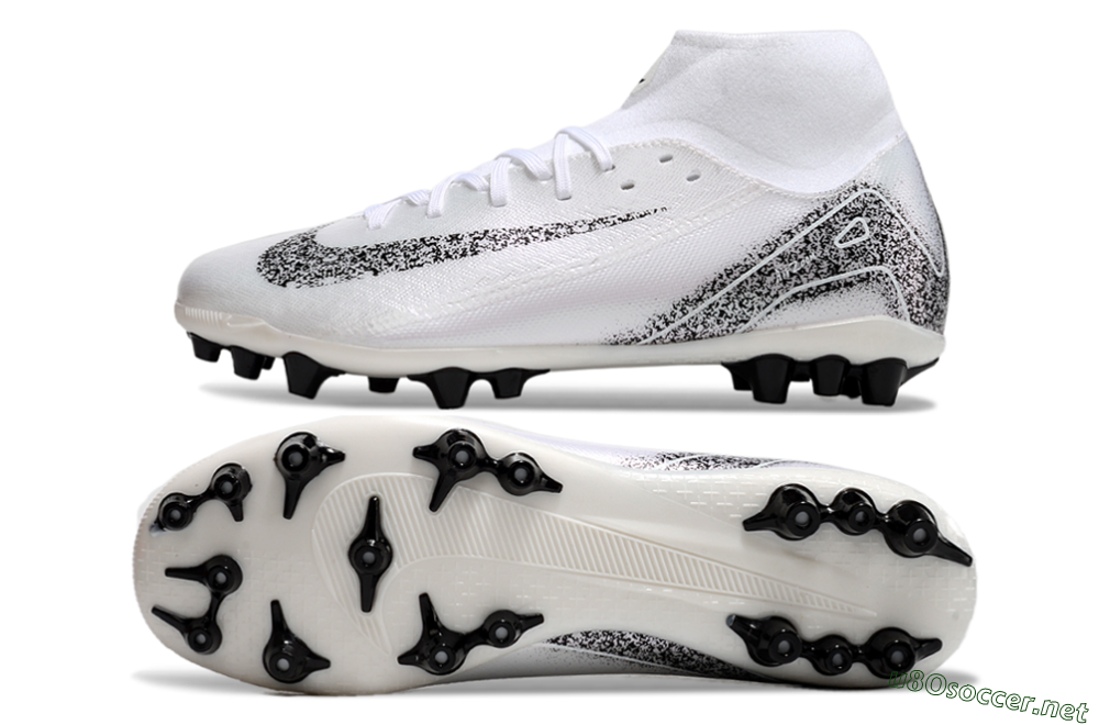 Men's Nike Air Zoom Mercurial Superfly 10 Acadamy AG Football Boots - White/Black 1