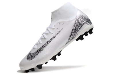Men's Nike Air Zoom Mercurial Superfly 10 Acadamy AG Football Boots - White/Black