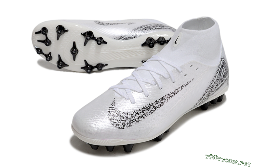 Men's Nike Air Zoom Mercurial Superfly 10 Acadamy AG Football Boots - White/Black 3