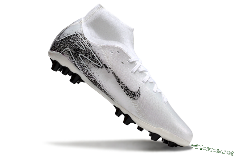 Men's Nike Air Zoom Mercurial Superfly 10 Acadamy AG Football Boots - White/Black 4