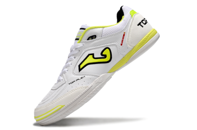 Men's Joma Top Flex IC Football Shoes - White/Black/Yellow